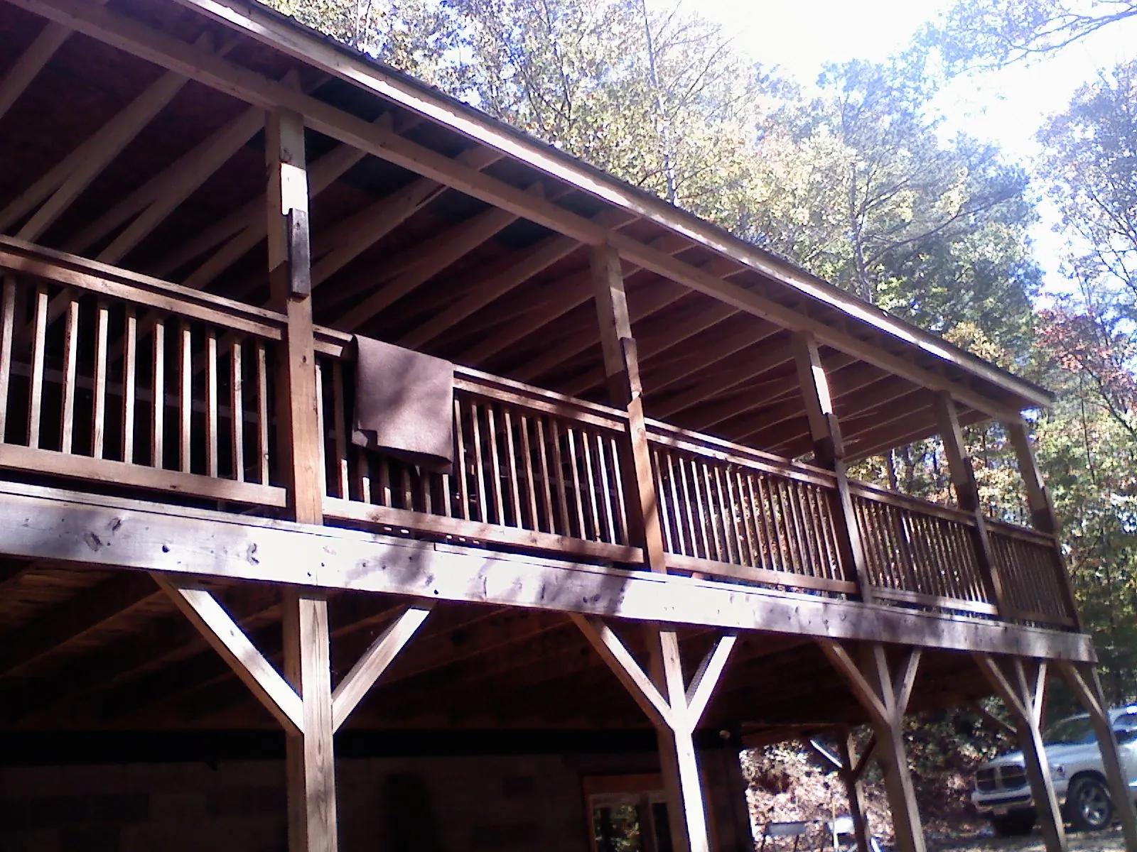 Timber framing under a new elevated porch and deck — Roof Leak Repair in Rossiter by Roofing Brothers